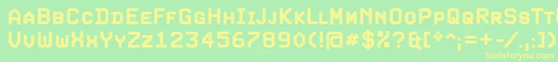 ExpoScBold Font – Yellow Fonts on Green Background