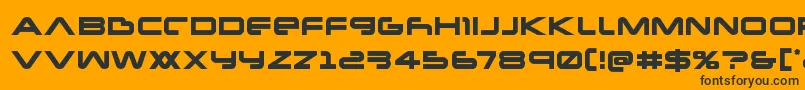 Newmars Font – Black Fonts on Orange Background