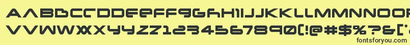 Newmars Font – Black Fonts on Yellow Background