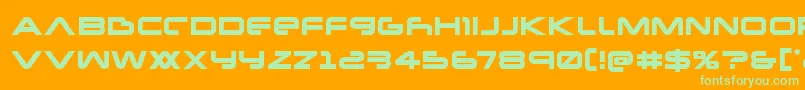 Newmars Font – Green Fonts on Orange Background