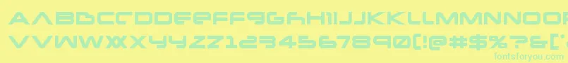 Newmars Font – Green Fonts on Yellow Background