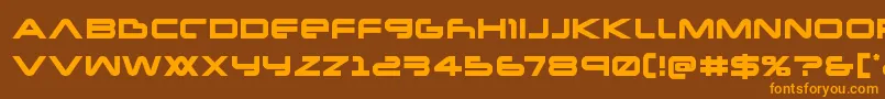 Newmars Font – Orange Fonts on Brown Background