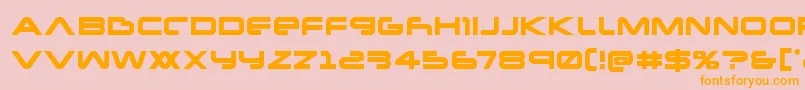 Newmars Font – Orange Fonts on Pink Background