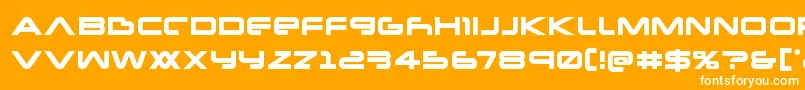 フォントNewmars – オレンジの背景に白い文字