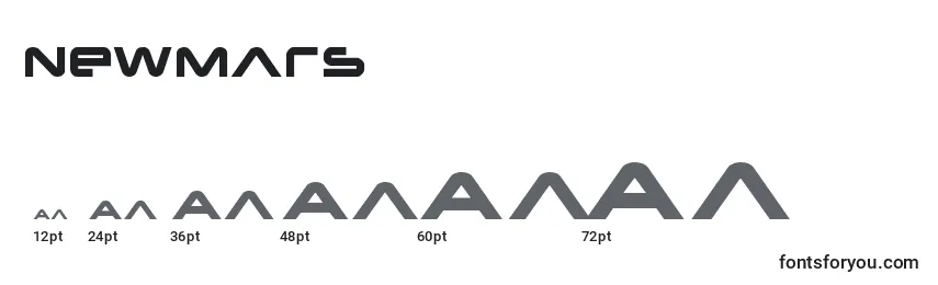 Размеры шрифта Newmars