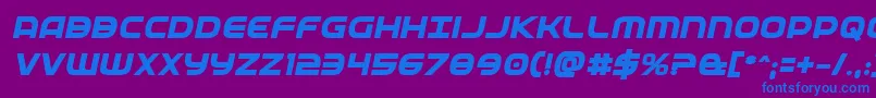 Fedserviceextraboldital Font – Blue Fonts on Purple Background