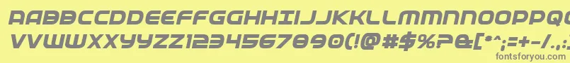 Fedserviceextraboldital Font – Gray Fonts on Yellow Background