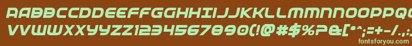 Fedserviceextraboldital Font – Green Fonts on Brown Background