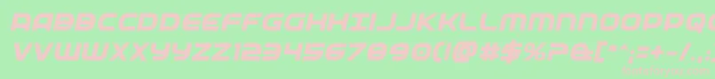 Fedserviceextraboldital Font – Pink Fonts on Green Background