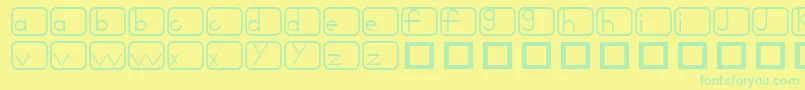 Police Noir – polices vertes sur fond jaune