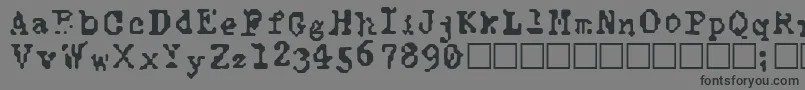 Czcionka TypewiseAlpha – czarne czcionki na szarym tle