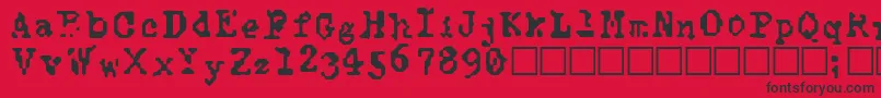TypewiseAlpha Font – Black Fonts on Red Background
