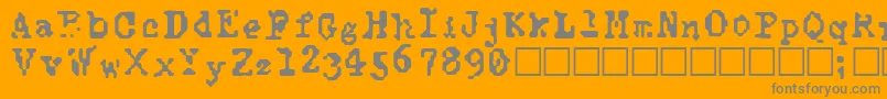 TypewiseAlpha-Schriftart – Graue Schriften auf orangefarbenem Hintergrund