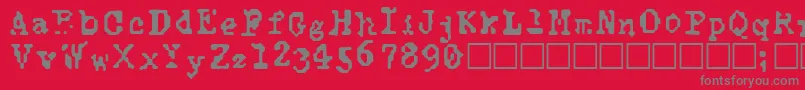 Czcionka TypewiseAlpha – szare czcionki na czerwonym tle