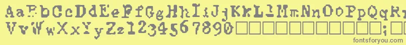 Czcionka TypewiseAlpha – szare czcionki na żółtym tle
