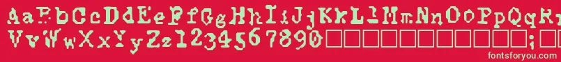 Шрифт TypewiseAlpha – зелёные шрифты на красном фоне