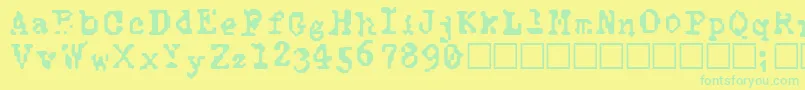 Шрифт TypewiseAlpha – зелёные шрифты на жёлтом фоне