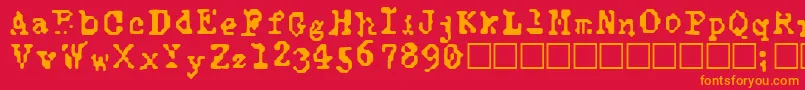 Шрифт TypewiseAlpha – оранжевые шрифты на красном фоне