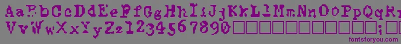 フォントTypewiseAlpha – 紫色のフォント、灰色の背景
