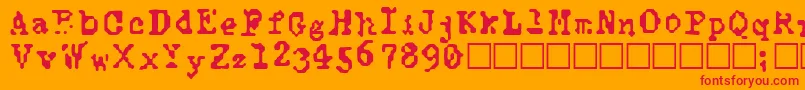 TypewiseAlpha Font – Red Fonts on Orange Background