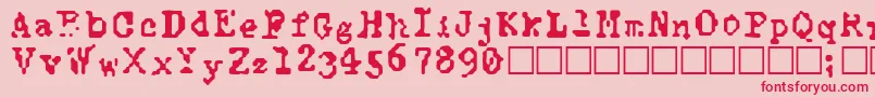 Шрифт TypewiseAlpha – красные шрифты на розовом фоне