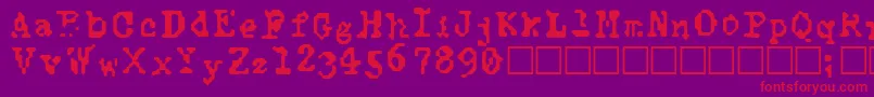 Шрифт TypewiseAlpha – красные шрифты на фиолетовом фоне