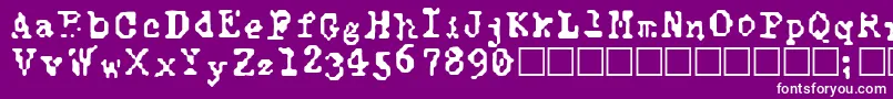 Czcionka TypewiseAlpha – białe czcionki na fioletowym tle