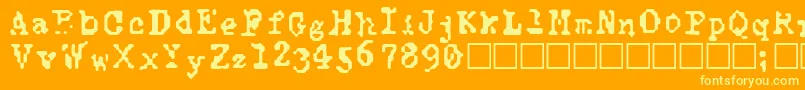 TypewiseAlpha Font – Yellow Fonts on Orange Background