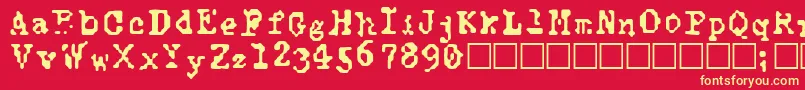 Шрифт TypewiseAlpha – жёлтые шрифты на красном фоне