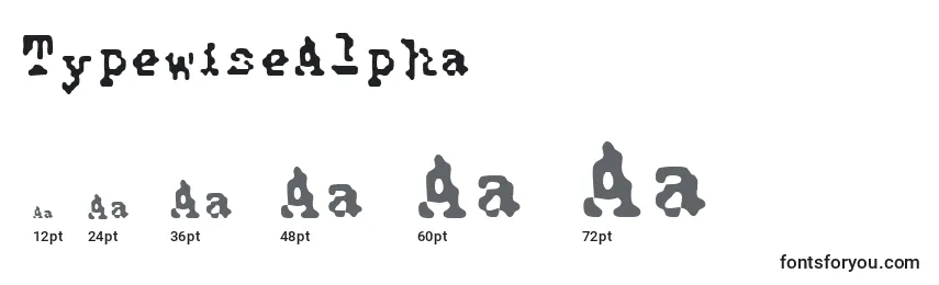 TypewiseAlpha-fontin koot