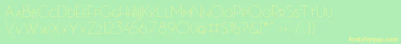 MbPictureHouseOneLight Font – Yellow Fonts on Green Background