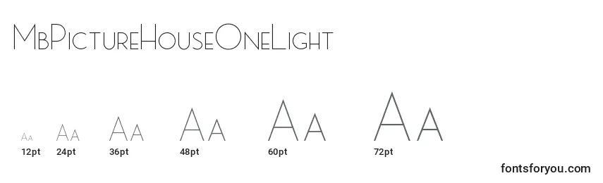 MbPictureHouseOneLight Font Sizes