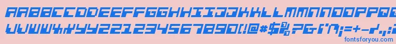 PhaserBankBoldItalic Font – Blue Fonts on Pink Background