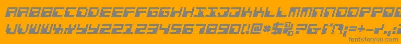 PhaserBankBoldItalic Font – Gray Fonts on Orange Background