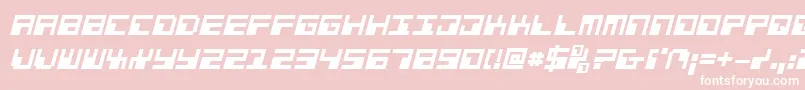 PhaserBankBoldItalic Font – White Fonts on Pink Background