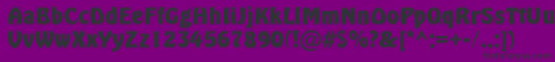 HoboBold Font – Black Fonts on Purple Background