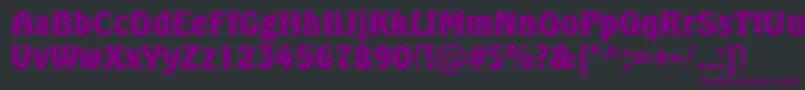 HoboBold Font – Purple Fonts on Black Background