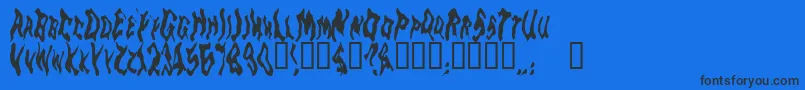 Goblinm Font – Black Fonts on Blue Background