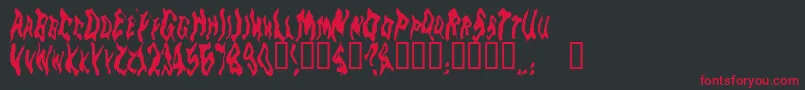 Goblinm Font – Red Fonts on Black Background