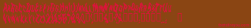 Goblinm Font – Red Fonts on Brown Background