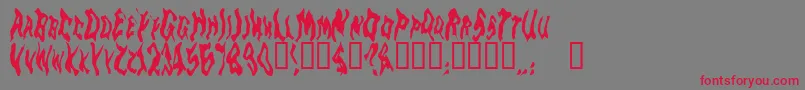 Goblinm Font – Red Fonts on Gray Background