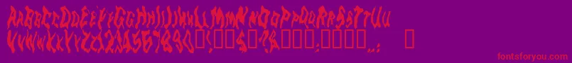 Goblinm Font – Red Fonts on Purple Background