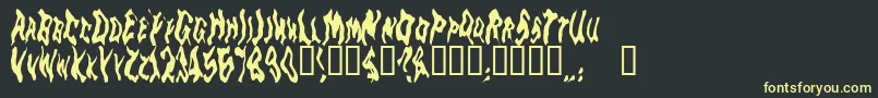 Goblinm Font – Yellow Fonts on Black Background
