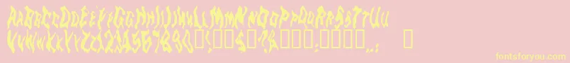 More about Goblinm Font Goblinm Font – Yellow Fonts on Pink Background