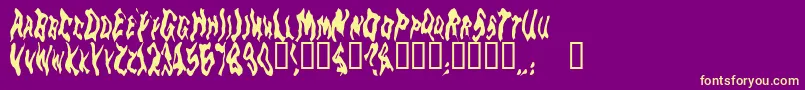 Goblinm Font – Yellow Fonts on Purple Background