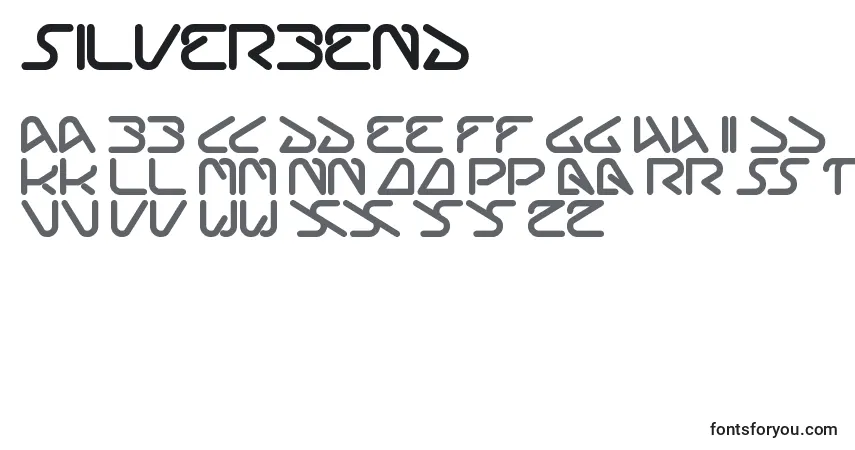 Silverbend-fontti – aakkoset, numerot, erikoismerkit