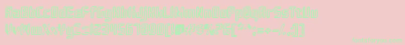 Sujeta ffy Font – Green Fonts on Pink Background