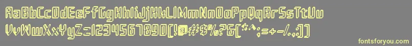 Sujeta ffy-Schriftart – Gelbe Schriften auf grauem Hintergrund