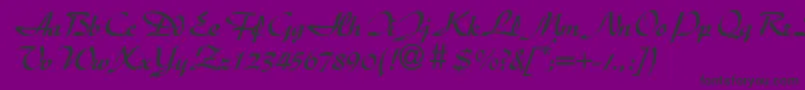 DischanddbNormal Font – Black Fonts on Purple Background