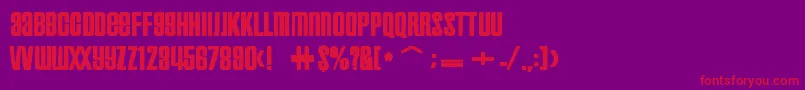 Inflammableageink Font – Red Fonts on Purple Background